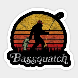 bassquatch fishing Sticker